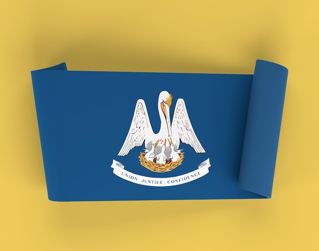 Foto grátis bandeira de fita da louisiana