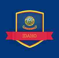 Foto grátis bandeira de idaho com banner