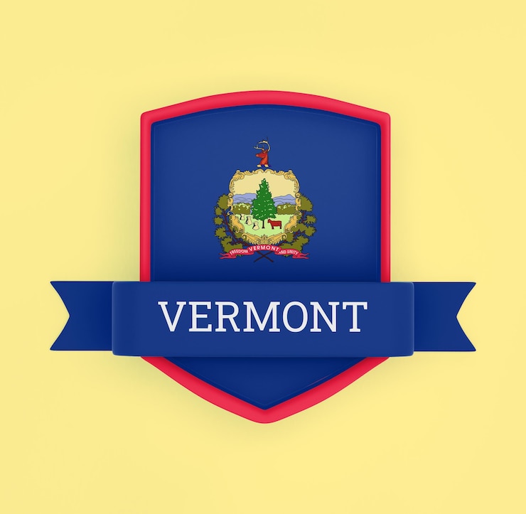 Foto grátis bandeira de vermont com banner