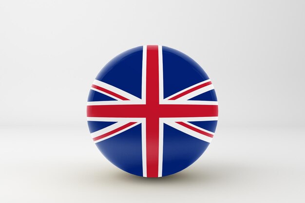 Bandeira do Reino Unido em fundo branco