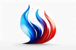 Foto grátis bandeira francesa estilizada em chamas imagem gerada pela ia