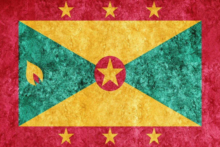 Foto grátis bandeira metálica granada, bandeira texturizada, bandeira grunge