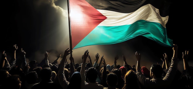 Foto grátis bandeira palestina com luz solar imagem gerada por ia