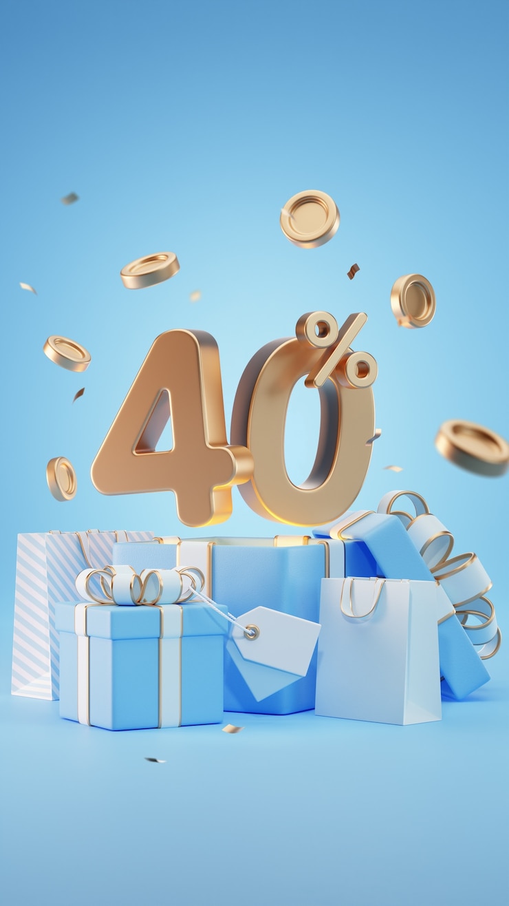 Foto grátis bandeiras verticais para promoção de vendas