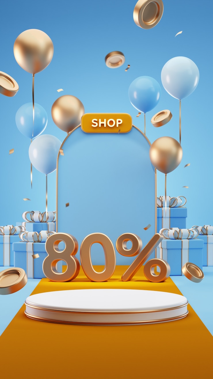 Foto grátis bandeiras verticais para promoção de vendas