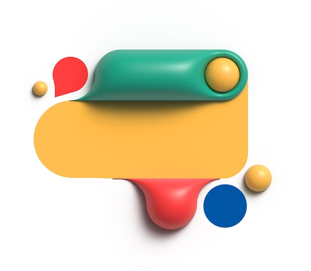 Banner abstrato de quadrados geométricos 3D renderização em 3D ilustração do conceito
