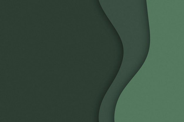 Foto grátis banner com fundo abstrato com ondas de recorte de papel verde
