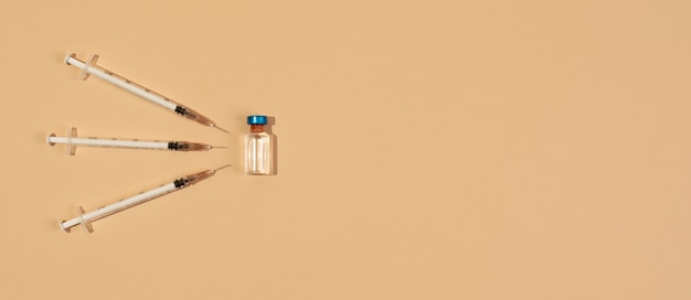 Banner de ciência minimalista com frascos