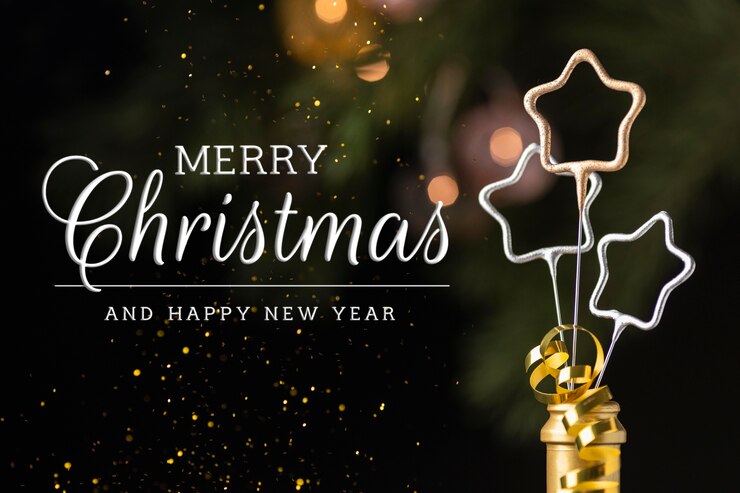 Foto grátis banner de feliz natal com enfeites