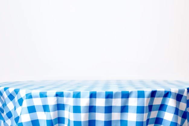 Foto grátis banner em branco para a oktoberfest no fundo da mesa quadriculada azul