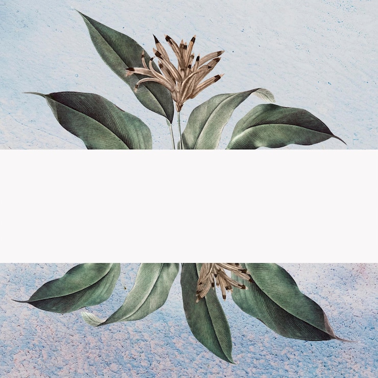 Foto grátis banner floral em um tecido azul