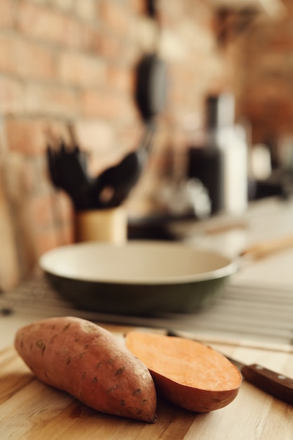 Batata doce na cozinha