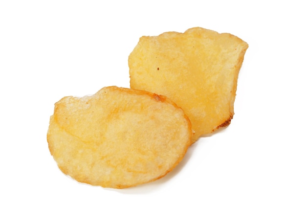 Batata frita isolada no branco