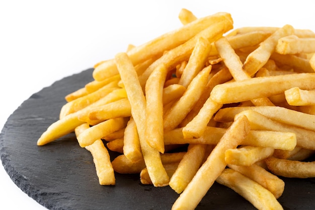 Foto grátis batatas fritas batatas fritas isoladas em fundo branco