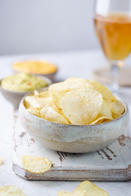 Batatas fritas deliciosas e crocantes