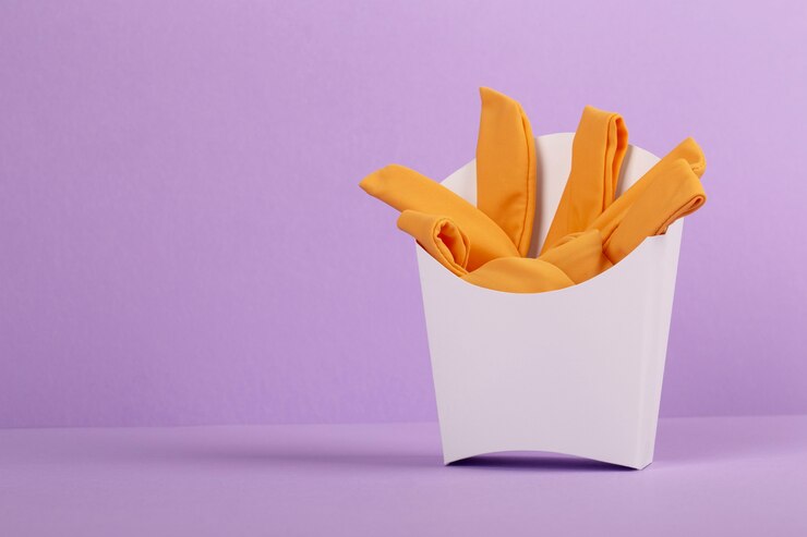 Foto grátis batatas fritas feitas de roupas