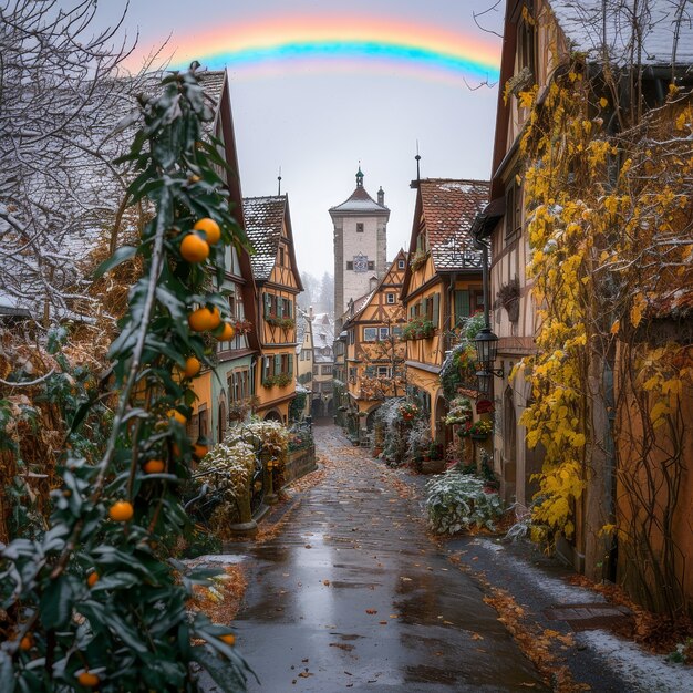 Foto grátis beautiful rainbow in nature