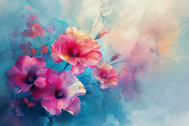 Foto grátis beautiful watercolor floral arrangement