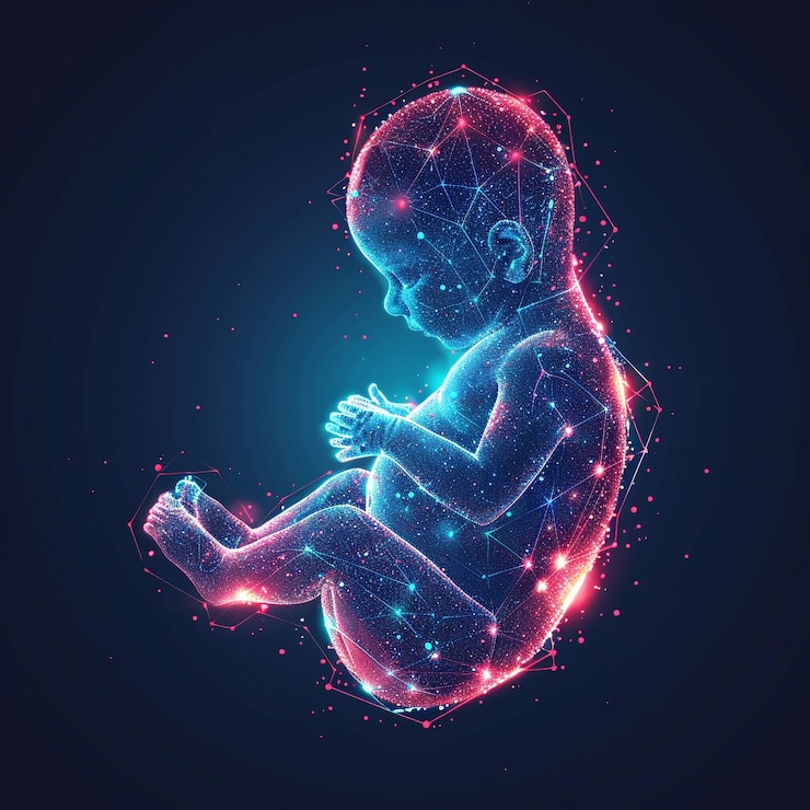 Foto grátis bebê feto no útero