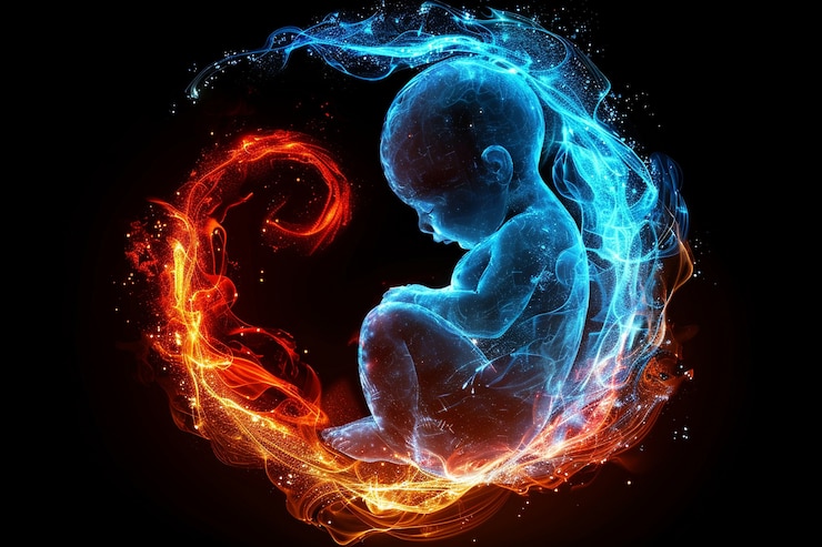 Foto grátis bebê feto no útero
