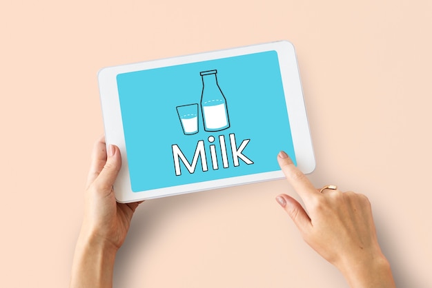 Foto grátis bebida nutricional saudável com leite lácteo
