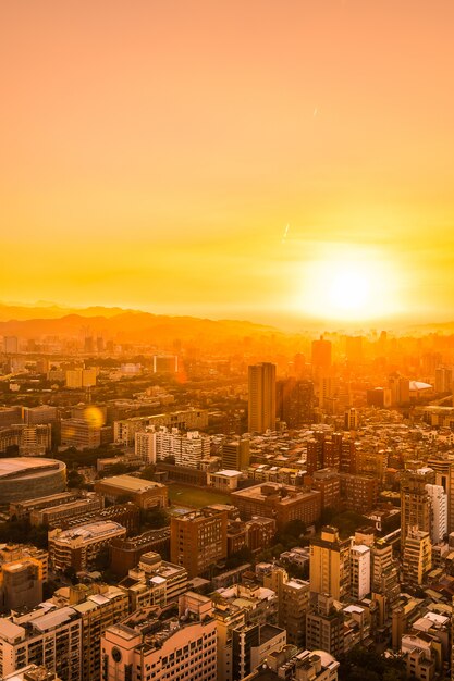 Bela arquitetura edifício cidade taipei