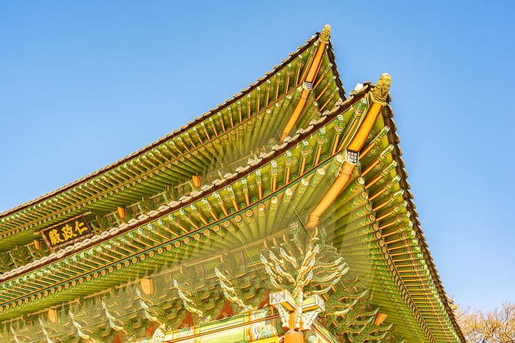 Foto grátis bela arquitetura edifício palácio changdeokgung na cidade de seul
