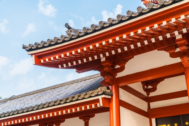 Bela arquitetura edifício sensoji templo é o famoso lugar para visitar na área de asakusa