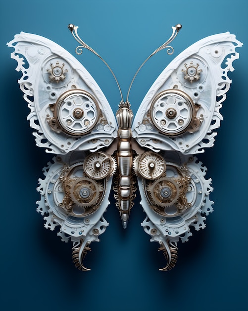 Foto grátis bela borboleta com desenho detalhado
