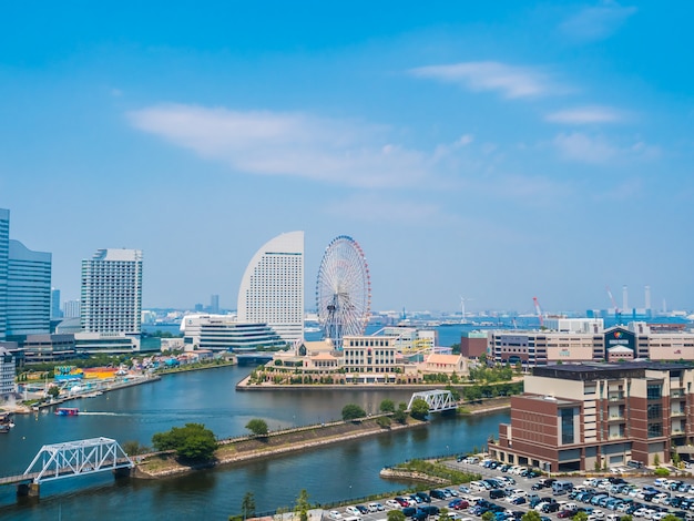 Foto grátis bela cidade de horizonte de yokohama no japão