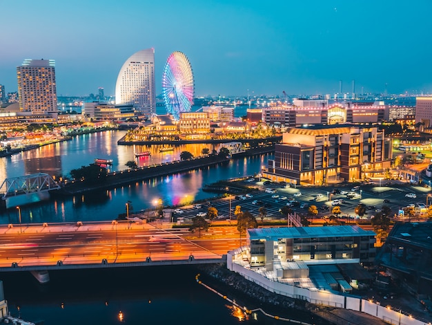 Foto grátis bela cidade de horizonte de yokohama no japão