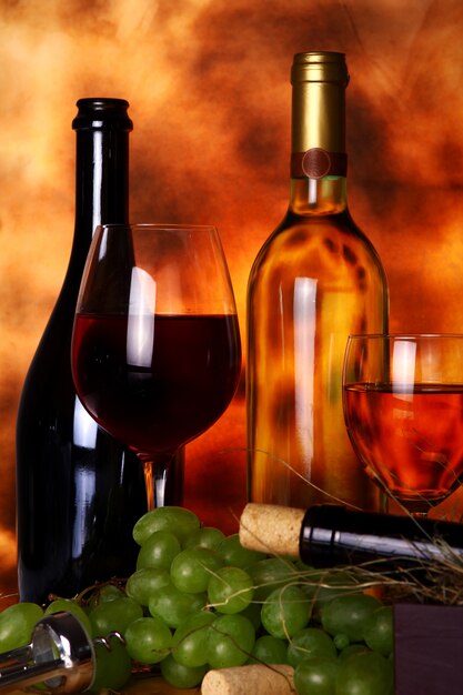 Bela composição de vinho