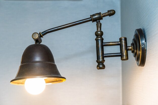 Bela decoração interior de lâmpada de luz vintage