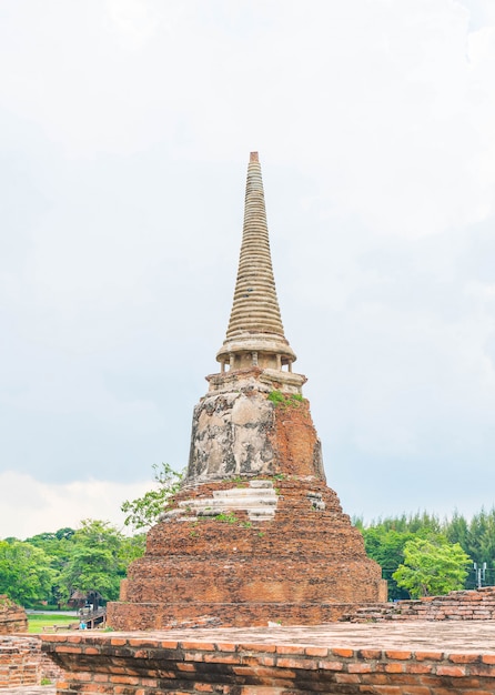 Foto grátis bela e antiga arquitetura histórica de ayutthaya na tailândia