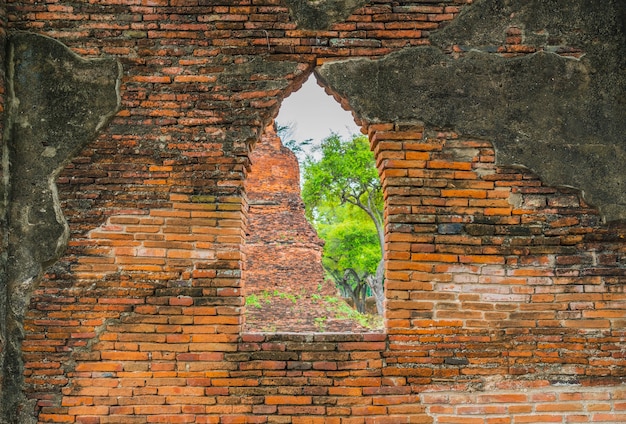 Foto grátis bela e antiga arquitetura histórica de ayutthaya na tailândia