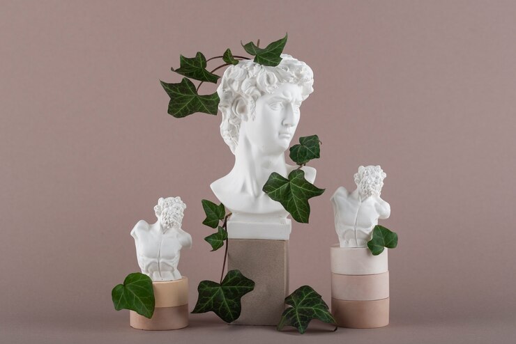 Foto grátis bela escultura de figura romana