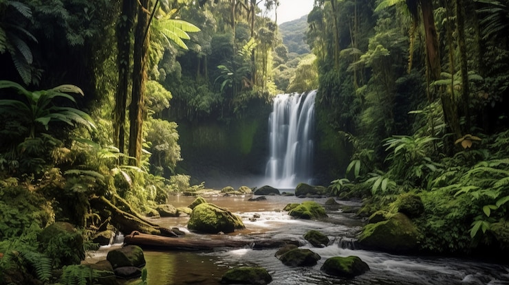 Foto grátis bela paisagem de cachoeira