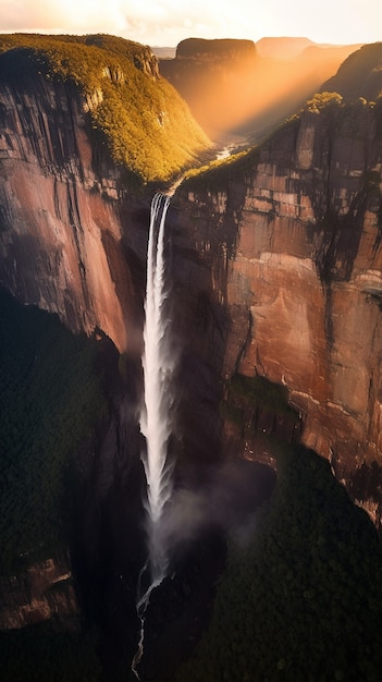 Bela paisagem de cachoeira