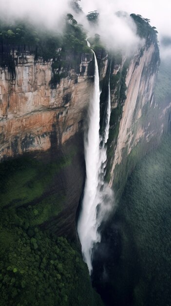 Foto grátis bela paisagem de cachoeira