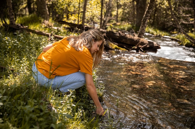 Foto grátis bela paisagem de floresta montanhosa