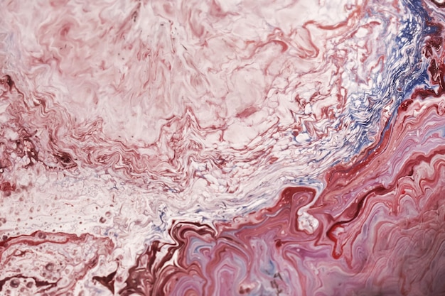 Bela pintura a óleo abstrata em cores rosa misturadas