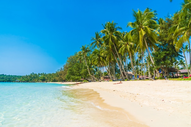 Bela praia tropical e mar