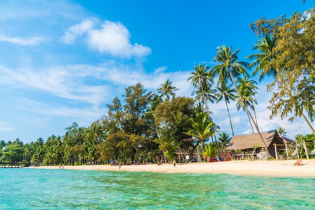 Bela praia tropical e mar