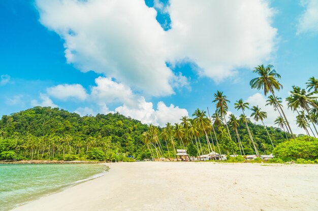 Bela praia tropical e mar