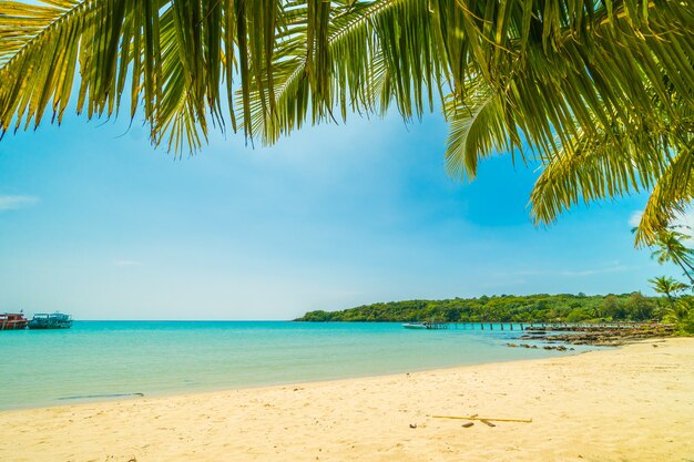 Bela praia tropical e mar