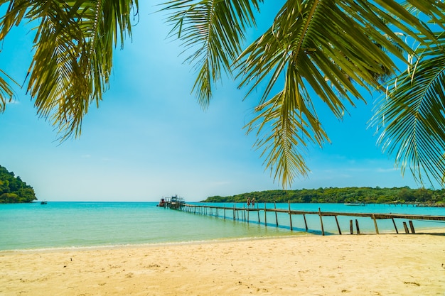 Bela praia tropical e mar