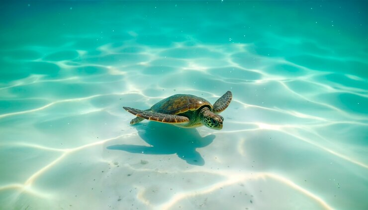 Bela vida marinha com animais aquáticos