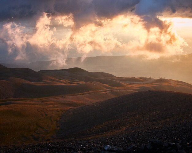 Bela vista das montanhas Erciyes em Kayseri, Turquia