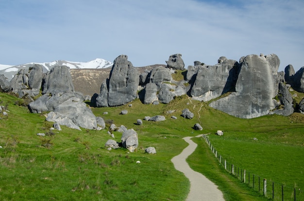 Bela vista de castle hill, nova zelândia