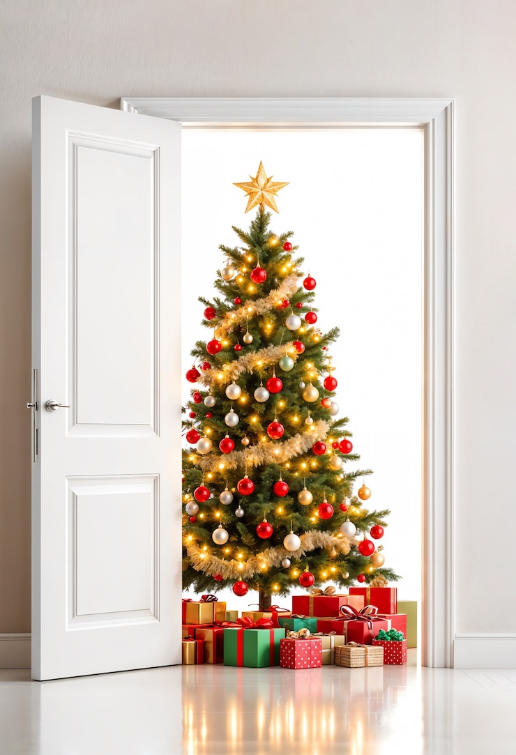 Foto grátis belas árvores de natal